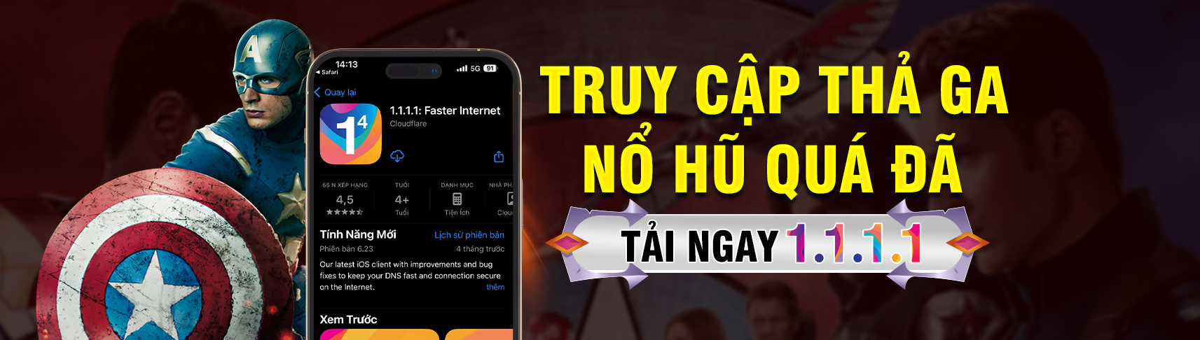 Tải app 1.1.1.1 truy cập không bị chặn