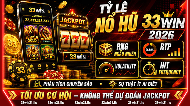 TỶ LỆ NỔ HŨ 33WIN 2026 – PHÂN TÍCH CHUYÊN SÂU, RTP, VOLATILITY & SỰ THẬT ÍT AI BIẾT