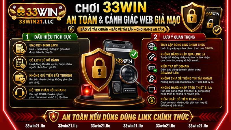 Kinh nghiệm chơi 33win an toàn