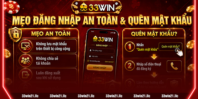 Mẹo đăng nhập 33win