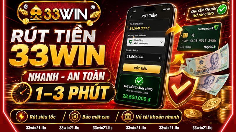 RÚT TIỀN 33WIN 2026 – HƯỚNG DẪN CHI TIẾT, NHANH, AN TOÀN 1–3 PHÚT
